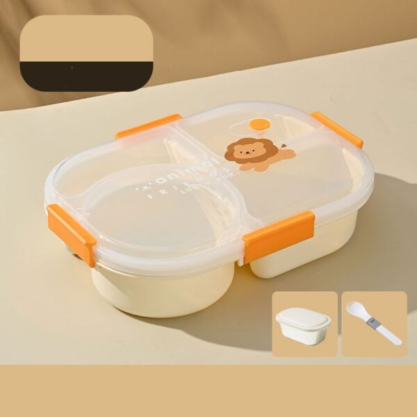 Plastic Cartoon Four Compartments Lunch Box