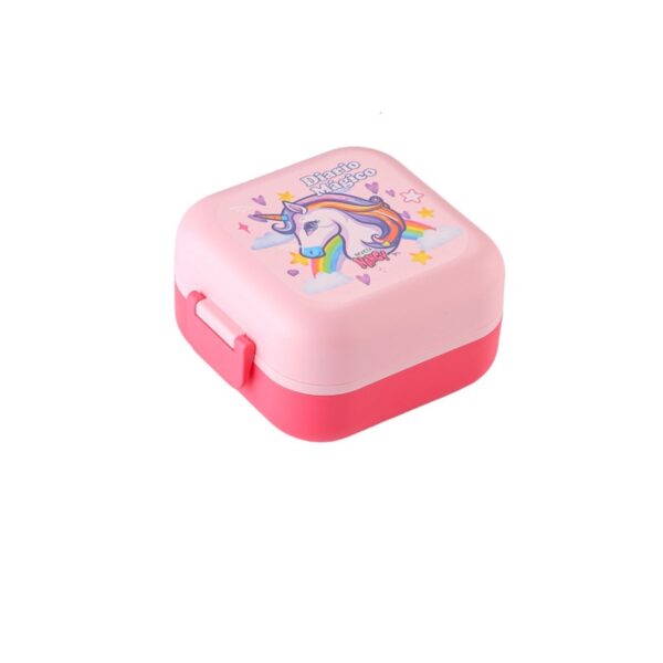 Handling Cartoon Compartments Microwaveable Lunch Box