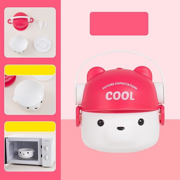 Custom Headset Bear Shape Plastic Lunch Box