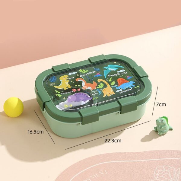 Cartoon Four Compartments Plastic Lunch Box