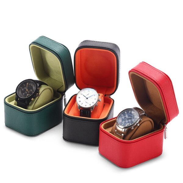 PU Square Leather Watch Gift Box with Custom Logo