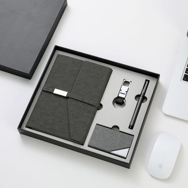 Business Gift Set 4-in-1 (Notebook/Business Card Holder/Keychain/Pen) - Image 3