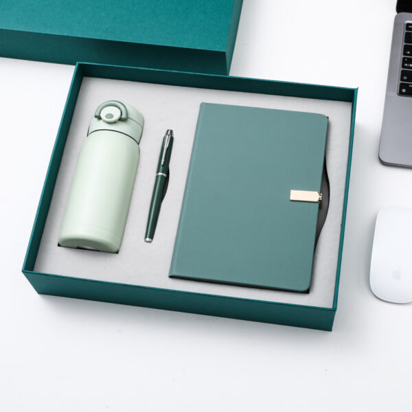 Promotional Gift Set-350ml Thermos Bottle & Pen & Notebook - Image 2