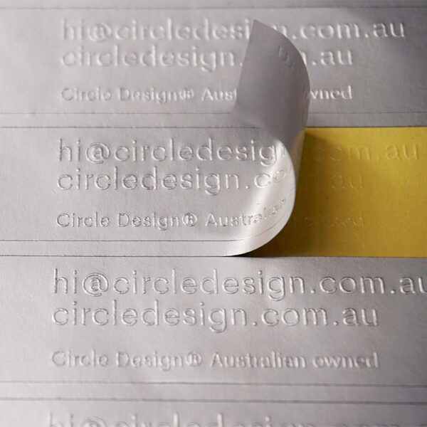 Silver Foil Embossed Stickers