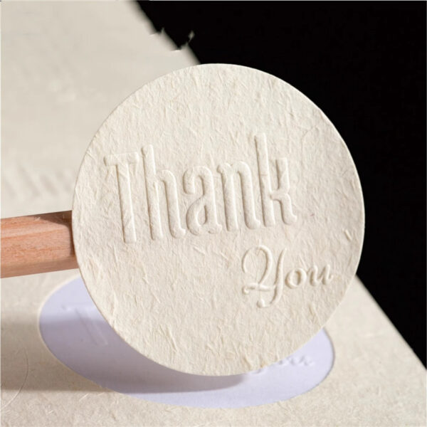 Natural Color 3D Embossed Paper Sticker