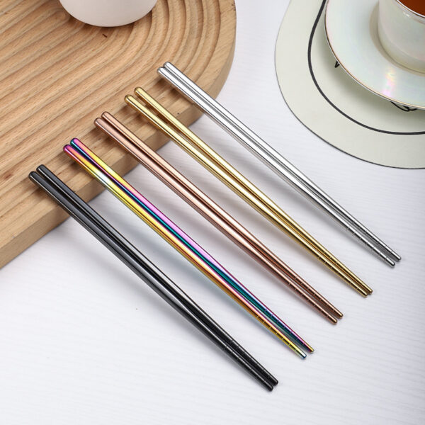 Non-slip Stainless Steel Chopsticks for Home Use - Image 2