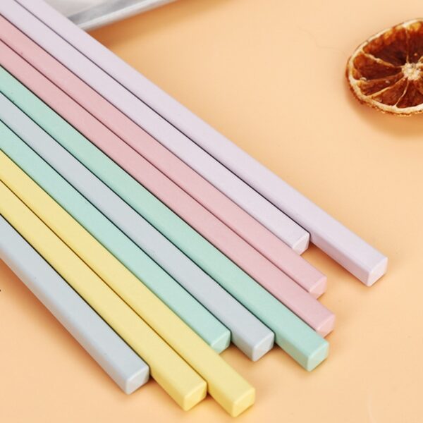 Colorful High Temperature Resistant PET Square Chopsticks - Image 2