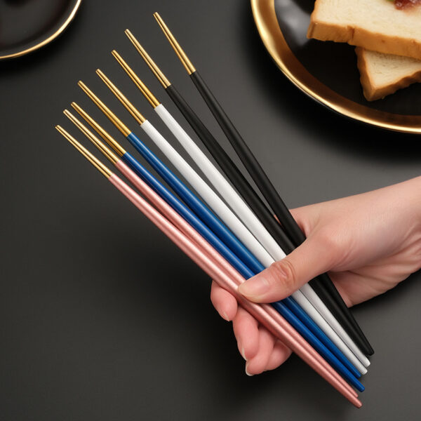 Metal Spiked Chopsticks with Laser Logo - Image 2