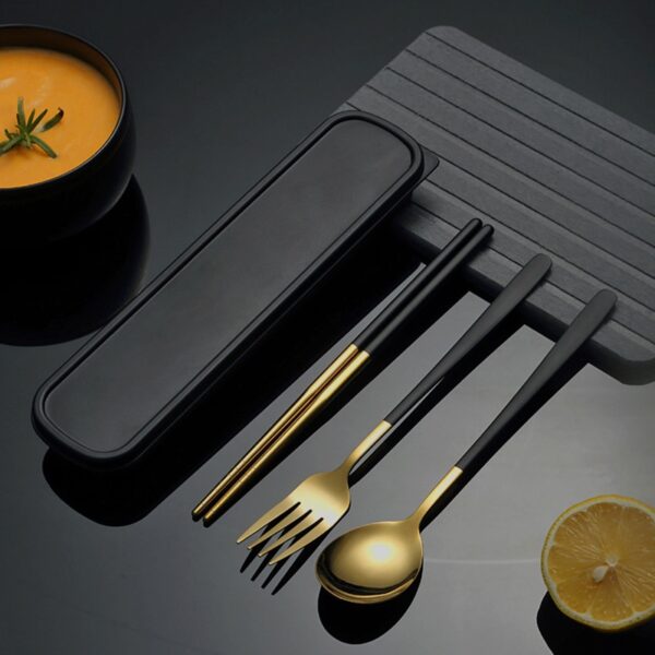 Portable Stainless Steel Tableware Set - Image 3