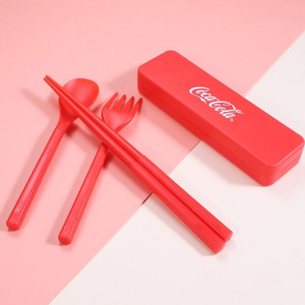 Plastic Knife, Spoon & Chopsticks Set - Image 2