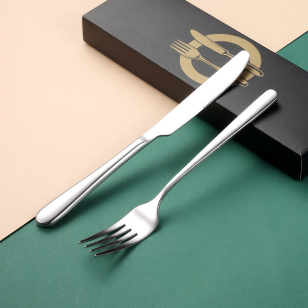 Stainless Steel Knife & Fork Gift Set - Image 2