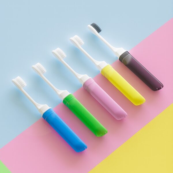 Colorful Folding Soft Bristle Adult Toothbrush