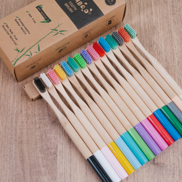 Dazzling Nylon Bristle Bamboo Toothbrush