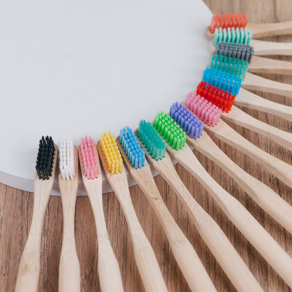 Dazzling Nylon Bristle Bamboo Toothbrush - Image 2