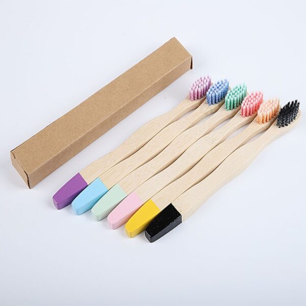 Children's Colorful Soft Bamboo Toothbrush - Image 2