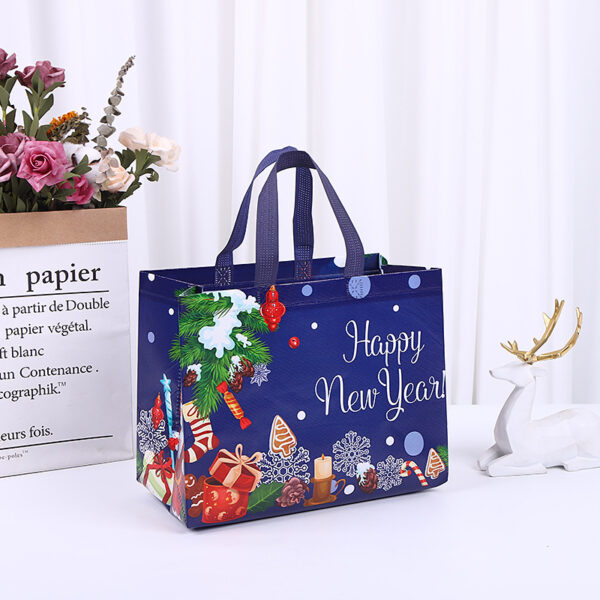 Christmas Hot Press Shopping Bag with Logo Printing - Image 3