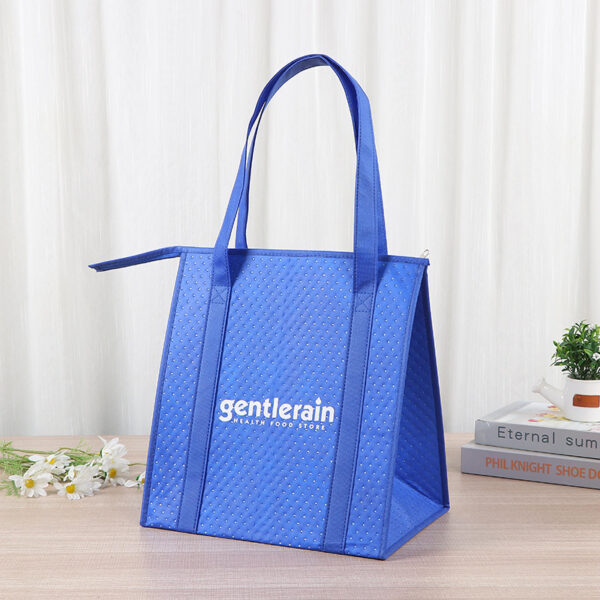 Non-woven Embossed Insulated Bag with Zipper - Image 2