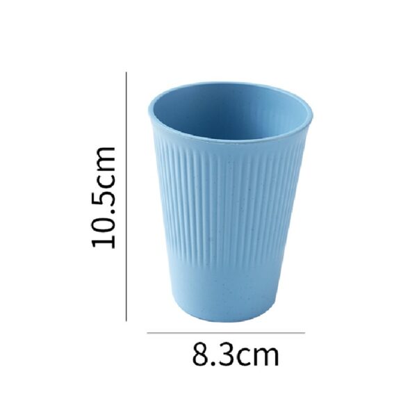 Wheat Straw Plastic Vertical Mouthwash Mug 12OZ - Image 3