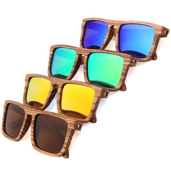 Fashion Bamboo Wood Vintage Sunglasses - Image 3