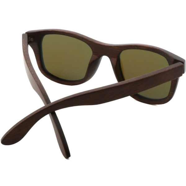 Vintage Dark Bamboo Wood Frame Sunglasses - Image 2