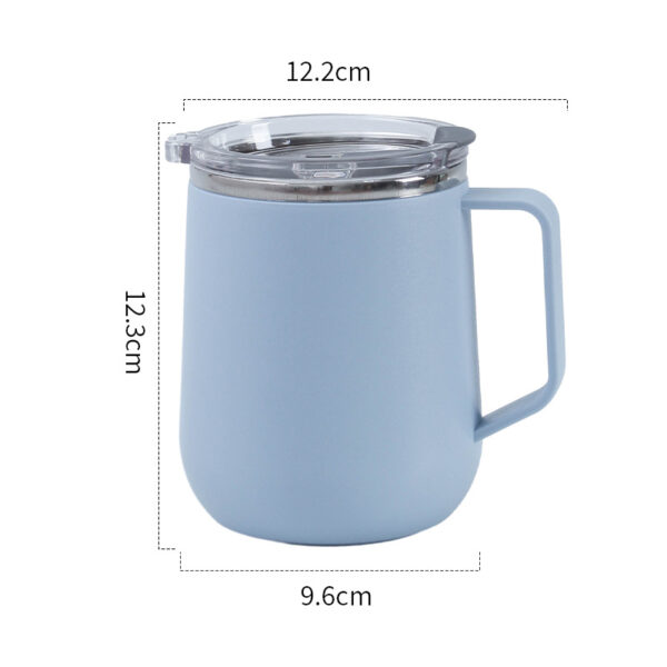 Stainless Steel Double Layer Simple Coffee Mug 17OZ - Image 2