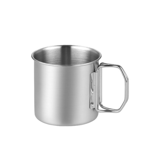 Outdoor Portable Folding Handle Mug 13OZ - Image 2