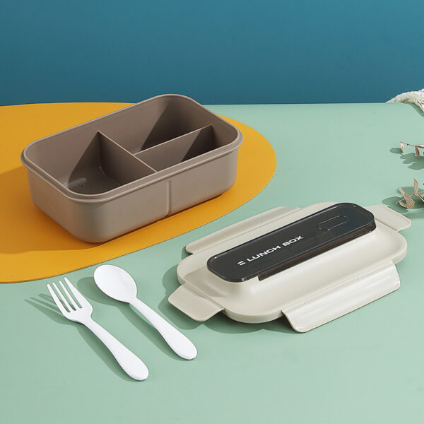 PP Light Lunch Box with Fork & Spoon - Image 2