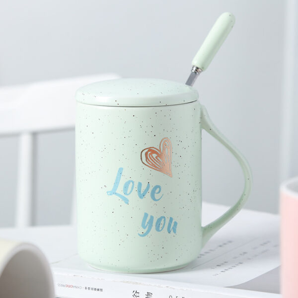 Custom Ceramic 13oz Coffee Mug with Lid and Spoon - Image 4