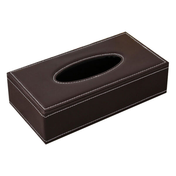 PU Leather Tissue Box with Your Logo - Image 2