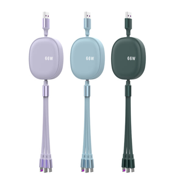 3 in 1 Fast 66W Charging Cable Custom Logo