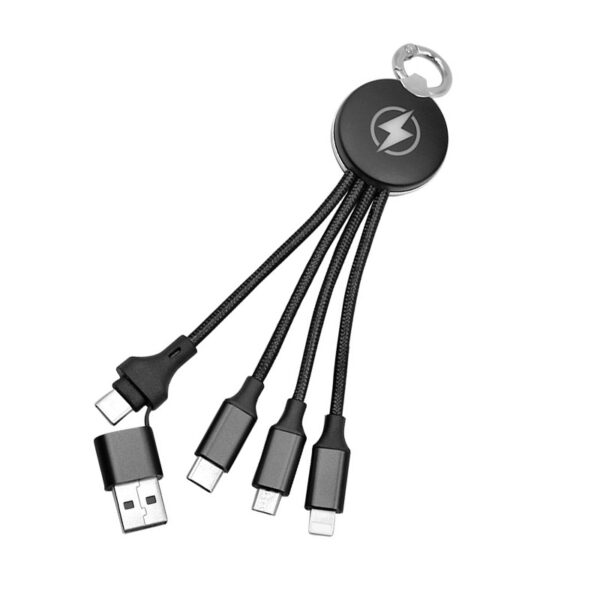 Charging Cable 5in1 With Custom LED Luminous Lighting Logo - Image 2