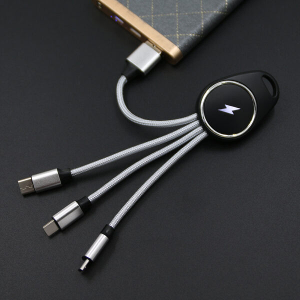 Charging Cable 3in1 With Custom LED Luminous Lighting Logo - Image 4