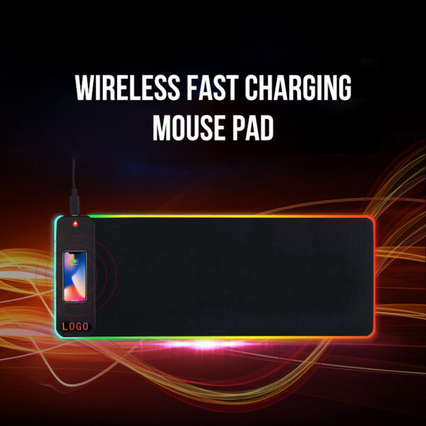 RGB Lighted Wireless Charging Gaming Mouse Pad - Image 3