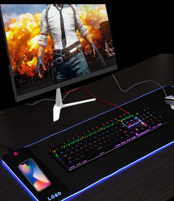 RGB Lighted Wireless Charging Gaming Mouse Pad - Image 4