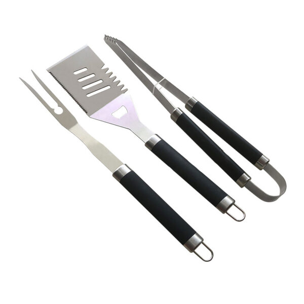 Stainless Steel BBQ Set With Plastic Wrap Handle - Image 2