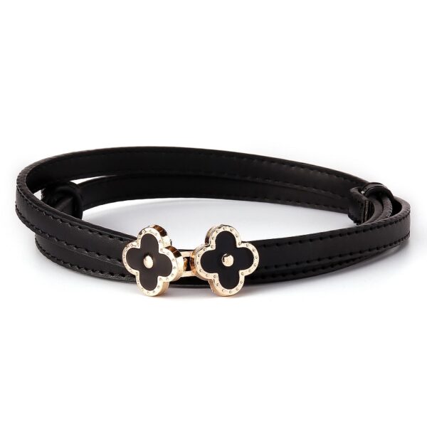 Ladies' Flower-Shaped Buckle Belt with Custom Logo