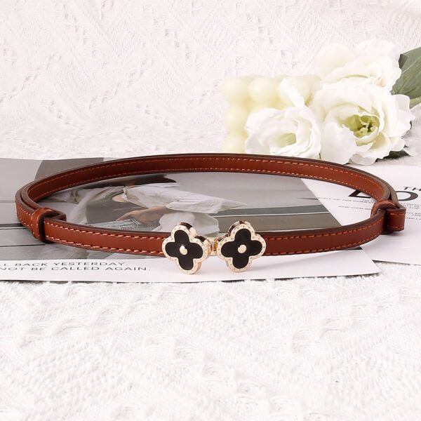 Ladies' Flower-Shaped Buckle Belt with Custom Logo - Image 5